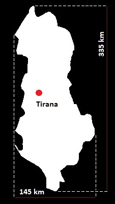mapa Albanii