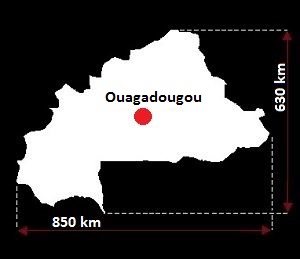 mapa Burkina Faso