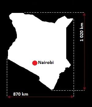 mapa Kenii