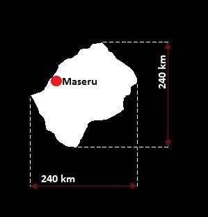 mapa Lesotho