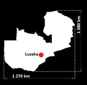 mapa Zambii