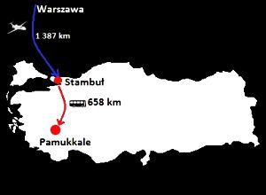 Bawełniana Twierdza Pamukkale mapa