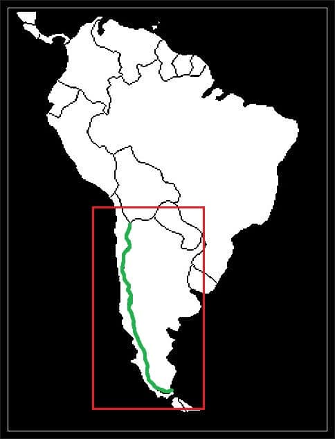 Granica Argentyny z Chile grafika