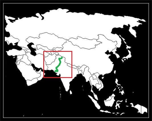 Granica Indii z Pakistanem grafika