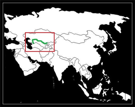 Granica Kazachstanu z Uzbekistanem grafika