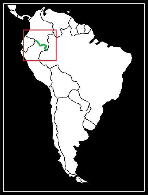 Granica Kolumbii z Peru grafika