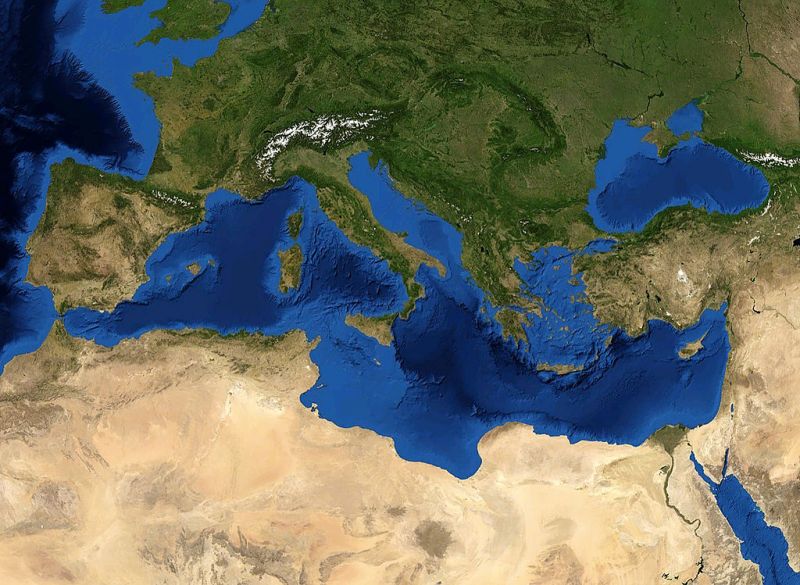 Morze Śródziemne grafika