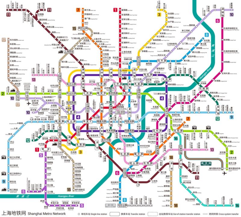 Metro w Szanghaju grafika