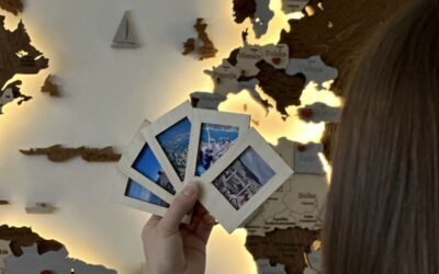 Drewniana mapa świata podświetlana LED – prezent dla podróżnika